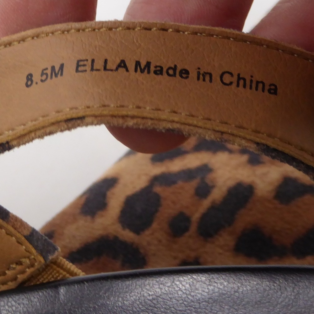 Vionic Women Ella Sandal Brown Leopard Print Slingback Leather Size 8.5 FLAWLESS - Picture 8 of 9